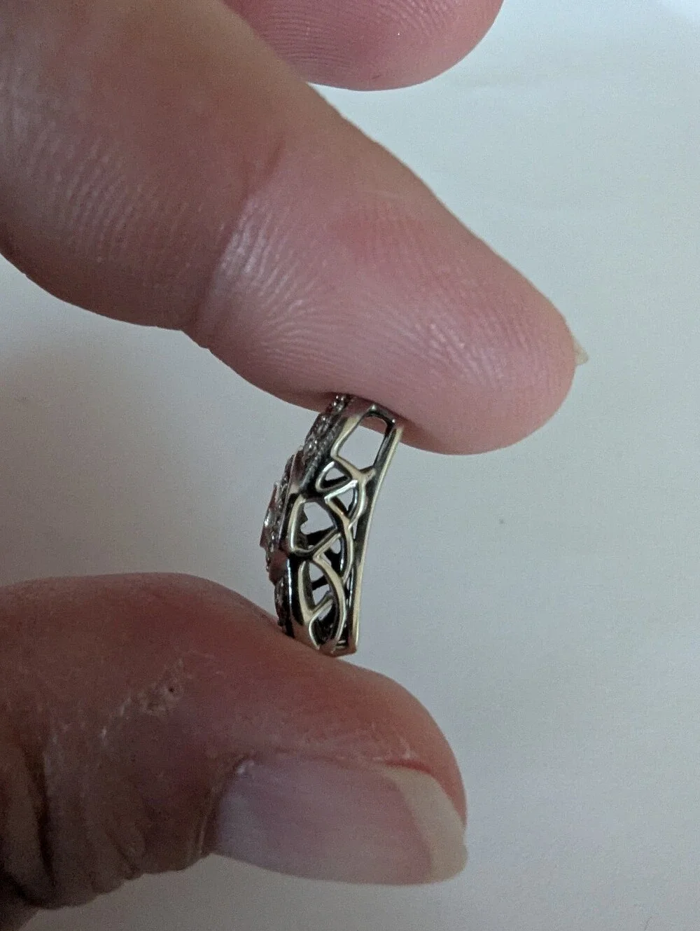 14k White Gold Diamond Pendant - Picture 2 of 8